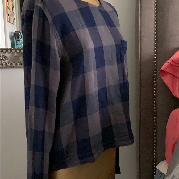 CLOTH AND STONE ANTROPOLOGIE BLOUSE. LACE UP BACK - Picture 3 of 4